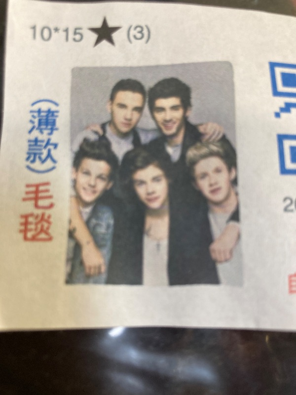 Photo 1 of ONE DIRECTION BLANKET, 60 X 50 INCHES