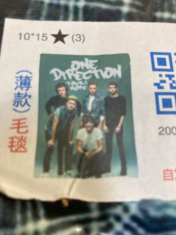 Photo 1 of ONE DIRECTION BLANKET, 30 X 40 INCHES