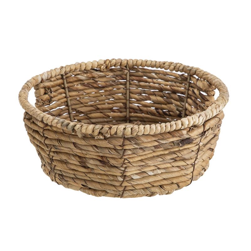 Photo 1 of Mainstays Round Water Hyacinth Woven Decorative Storage Basket 10 D X 4 H