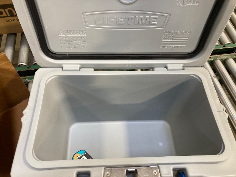 Photo 1 of Lifetime 28 Quart New High-Performance Polyethylene Cooler, Gray (91289)