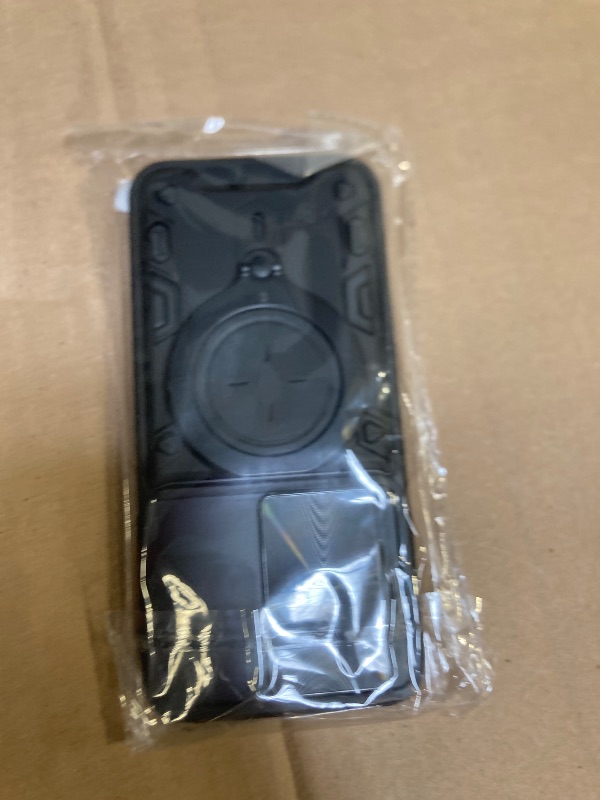 Photo 1 of CNPUTAO Case for Oppo Reno 13 5G with Sliding Camera Window, Kickstand, TC+TPC Material,Shock-Proof Anti-Scratch Dual-Layer Phone Cover, Black