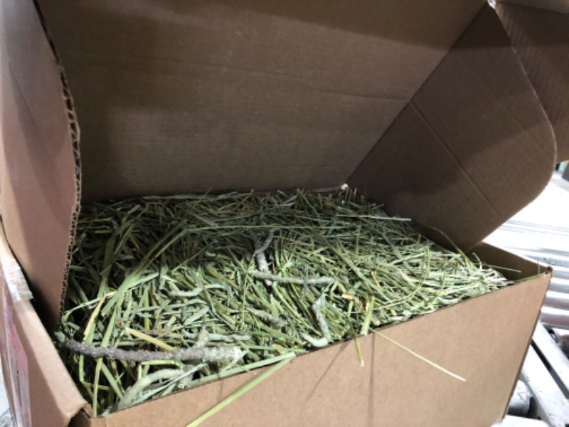 Photo 1 of Eaton Pet and Pasture Naturally Grown, Premium, 1st Cut Blend, Western Timothy Hay Orchard Blend, Small Animal Food, Sustainable, Eco-Friendly, Farmer-Owned, 6LB-Box.