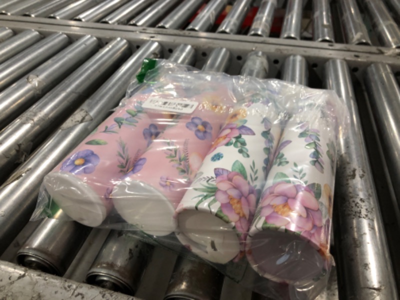 Photo 1 of Car Tissues Holder with Facial Tissues - 4 PK - Travel Tissue Tubes Box Container Perfect Fit for Car Cup Holder Car Tissues Cylinder (Pink)