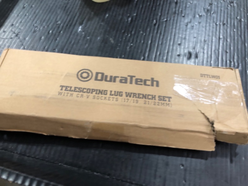 Photo 1 of DURATECH Telescoping Lug Wrench, Wheel Wrench, with 17/19 and 21/23mm Sockets, Organizer Pouch Included