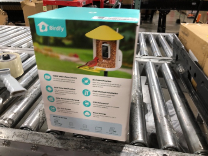 Photo 1 of NETVUE by Birdfy Smart Bird Feeder with Camera, Bird Watching Camera, Auto Capture Video&Motion Detection, 1080P Live Steam, Cardinal Feeder Outdoor Wireless, Ideal Present for Backyard Birder, Yellow