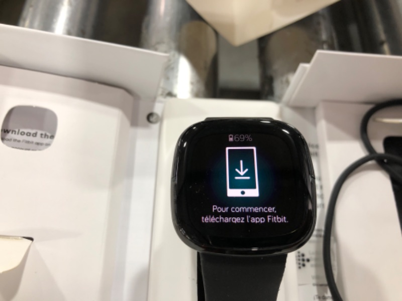 Photo 1 of Fitbit Sense Advanced Smartwatch with Tools for Heart Health, Stress Management & Skin Temperature Trends, Carbon/Graphite, One Size (S & L Bands Included)