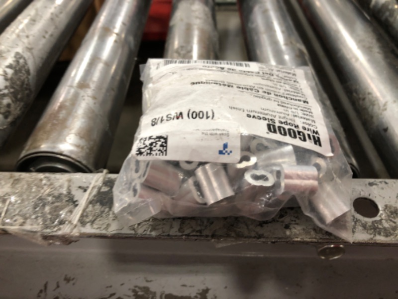 Photo 1 of HIGOOD Aluminum Crimping Loop Sleeve for 1/8" Diameter Wire Rope and Cable (1/8" 100PCS)