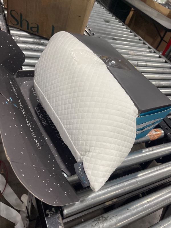 Photo 1 of DreamyBlue Signature Pillow w/Adjustable Loft • Shredded Memory Foam Fill • Neutral Alignment for Side, Back, and Stomach Sleepers • Washable Bamboo Rayon Cover • CertiPUR-US Certified Foam (Queen)