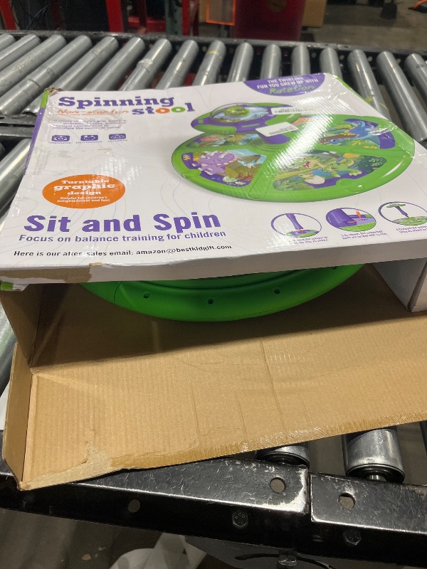 Photo 1 of Flooyes Dinosaur Sit and Spin Toys for Toddlers Boys 1 2 3 Years Old, Birthday Gift for Boys Age 2-4 with LED Lights and Music, 360° Spin