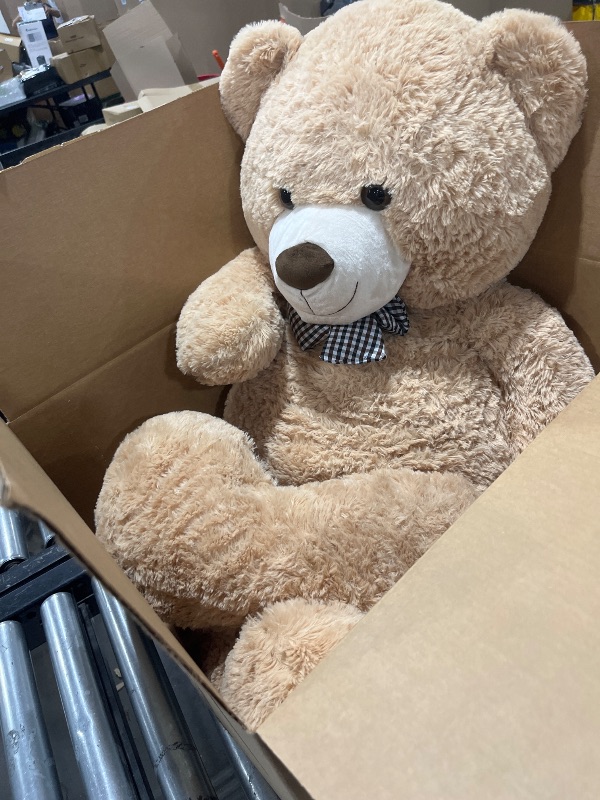 Photo 1 of MaoGoLan Giant Big Teddy Bear 4 Feet 47 inch Life Size Tan Plush Bear Brown Stuffed Animal for Children Boyfriend