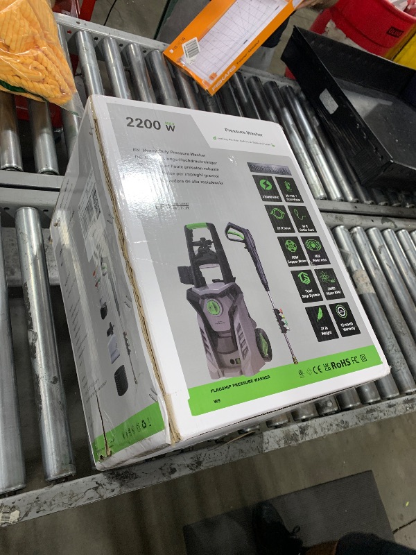 Photo 1 of Pressure Washer, 4800PSI 2.9 GPM Max Power Washer with Foam Cannon Electric Pressure Washer 56FT for Cars, Fences, Patios, Decks, Patios and Driveway Powerwasher