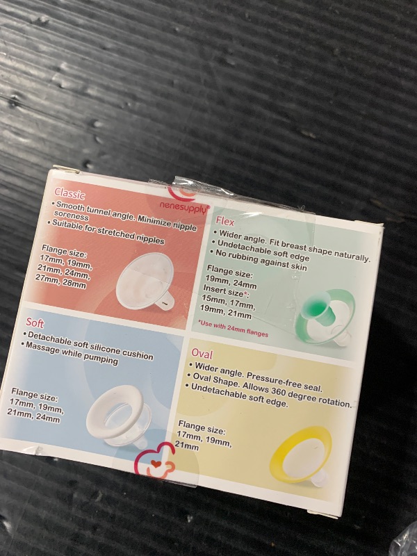Photo 1 of Nenesupply 19mm Oval Flanges Compatible with Medela Breast Pump Parts Replace 19mm Medela Flange Accessories. Work with Pump in Style Parts Symphony Parts Swing Maxi Harmony and Personalfit Flex