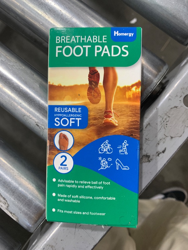 Photo 1 of Homergy Metatarsal Pads for Women and Men - 4 Pack Soft Gel Reusable Breathable Sleeve Pads, Ball of Foot Cushions, Forefoot Cushioning Shoe Supports for Pain Relief, Mortons Neuroma