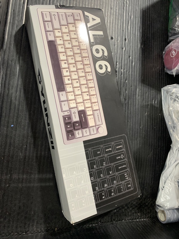 Photo 1 of YUNZII AL66 Wireless Mechanical Keyboard,Full Aluminum CNC,65% Knob Control,Bluetooth/2.4G/Wired,Hot Swappable Pre-lubed Switches,Gasket Mounted RGB for Win/Mac(Milk Switch, Silver)