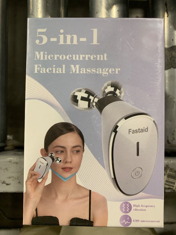 Photo 1 of ELISHINE Microcurrent Facial Devices, Face Microcurrent Device, Facial Roller Massager for Double Chin, Boost Skin Care Products Absorption, Glossy White