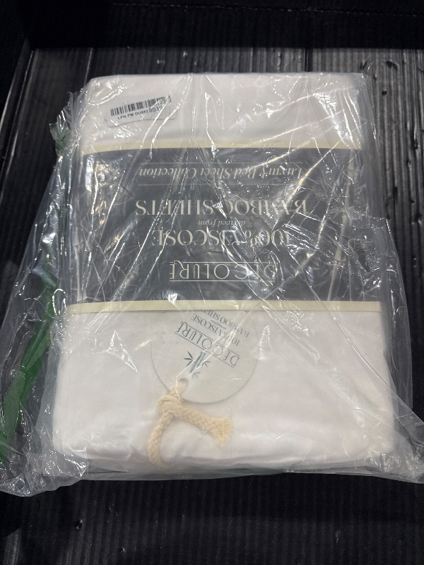 Photo 1 of DECOLURE 100% Organic Viscose Derived from Bamboo Sheets Full Size 6pcs - Ultra Soft & Luxuriously Cooling, 17" Deep Pocket, Double Stitching, Perfect for Hot Sleepers - Full Bed Sheets (White)