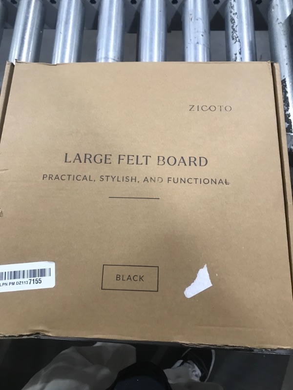 Photo 1 of Large Felt Bulletin Board - Stylish Perfectly Sized 35" x 47" Cork Board Alternative for Office & Wall Decor – 12 Customizable Adhesive Tiles w/Golden Pins are Perfect to Display Your Photos
