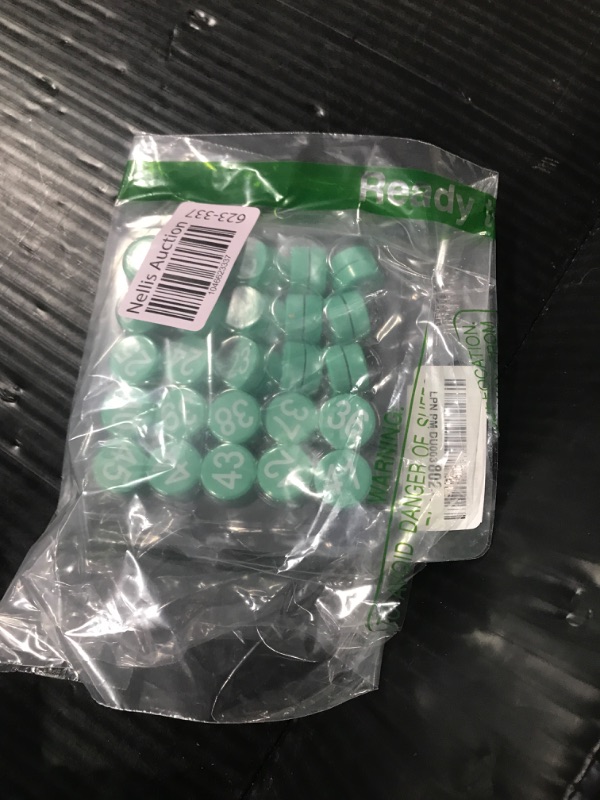 Photo 1 of 1-50 Magnetic Numbers, Magnets with Number for Dry Erase Boards, Round Number Refrigerator Magnets for Whiteboard in Home and Office (0.8" Diameter, Green)