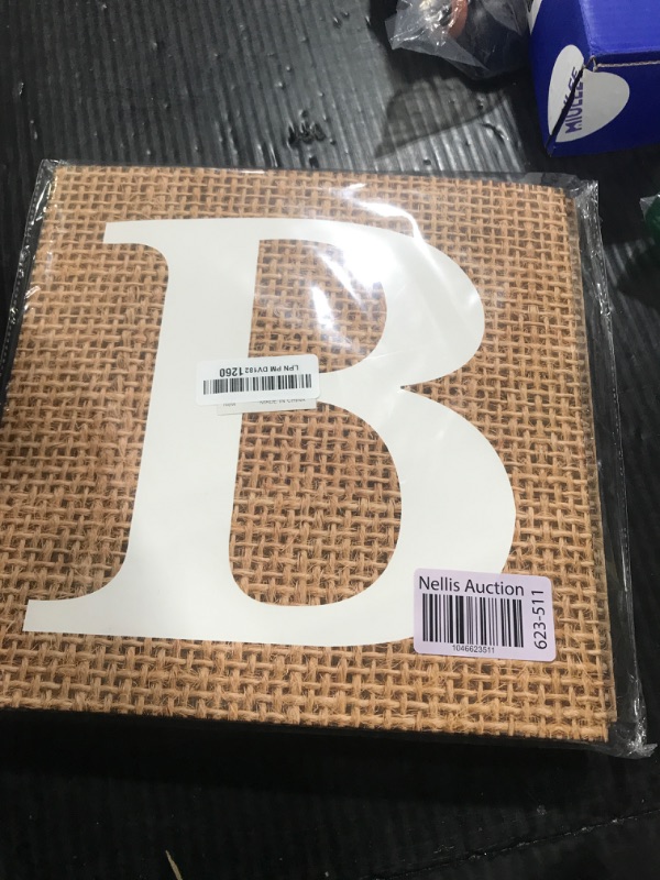 Photo 1 of Burlap Print Baby Shower Boxes for Gender Reveal Party Gender Neutral Baby Shower Centerpiece Decor - 4 Pcs Burlap Grain Baby Cubes Baby Blocks with Letters, Rustic Baby Shower Decorations