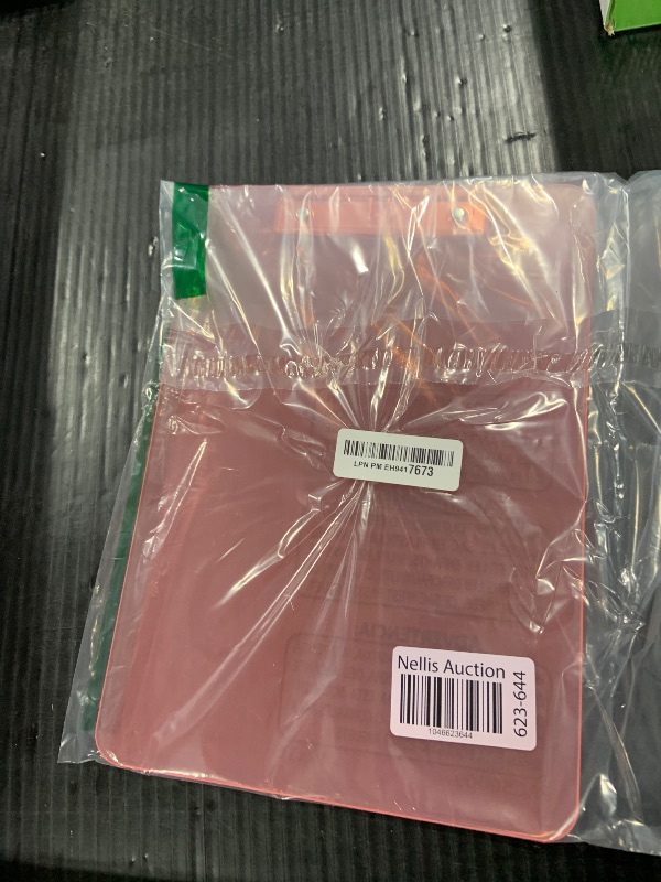 Photo 1 of Rimilak Plastic Clipboards with Low Profile Metal Clip, Translucent Board, 12.5 x 9 in Letter Size, Office Supply, Back to School, Pink