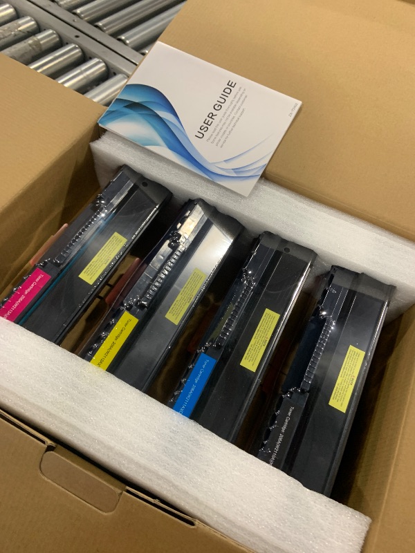 Photo 1 of v4ink 206A Toner Cartridge 4 Pack (Latest Upgraded Chip) Compatible Replacement for HP 206A 206X W2110A W2111A W2113A W2112A use with HP Color Pro M255 M255dw MFP M283fdw M283cdw M283 M282nw Printer