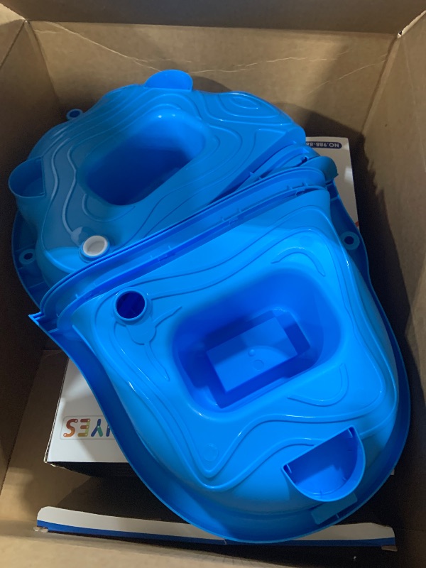 Photo 1 of HYES Auto Water Table for Toddlers 3-5 with Water Pumb, 3-Tier Kids Sand Water Table, Rain Showers Splash Pond for Outdoor Beach Backyard Summer, Activity Sensory Play Table for Boys Girls