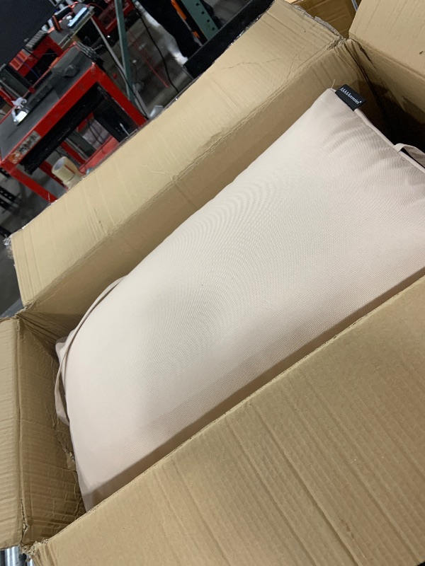 Photo 1 of AAAAAcessories Outdoor Deep Seat Cushions, Waterproof, Fade-Resistant Patio Furniture Replacement Cushions, 24" x 24" x 5" + 24" x 13.5", Set of 4, Beige