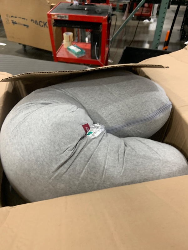 Photo 1 of Momcozy U Shaped Pregnancy Pillows with Cotton Removable Cover, 57 Inch Full Body Pillow Maternity Support, Must Have for Pregnant Women, Hatha Grey