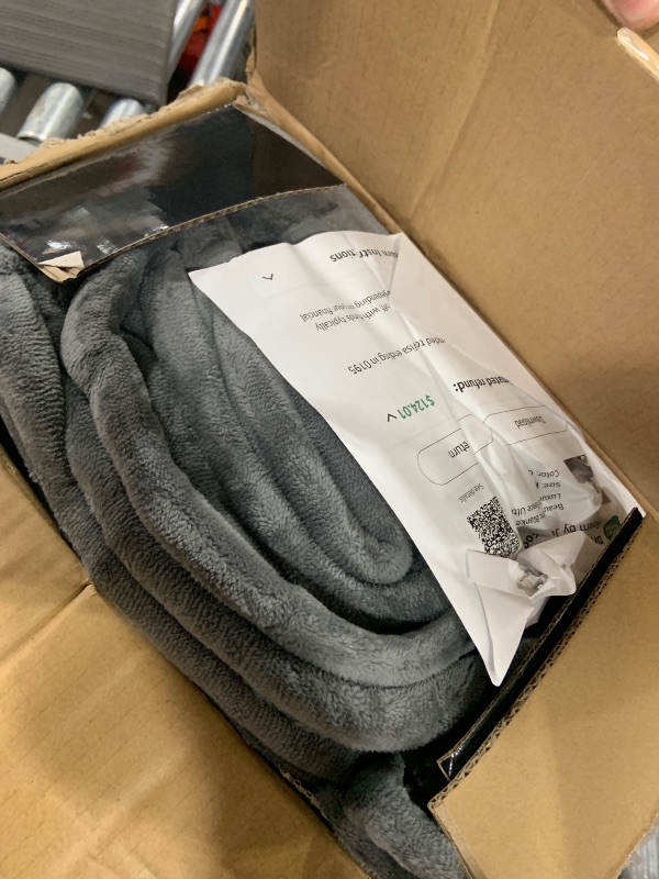 Photo 1 of Beautyrest Electric Blanket Luxurious Micro Fleece Ultra Soft Ribbed Textured, Cozy and Snuggly Cover for Cold Weather, Fast Heating, Auto Shut Off, 20 Level Heat Setting Controller, King, Grey