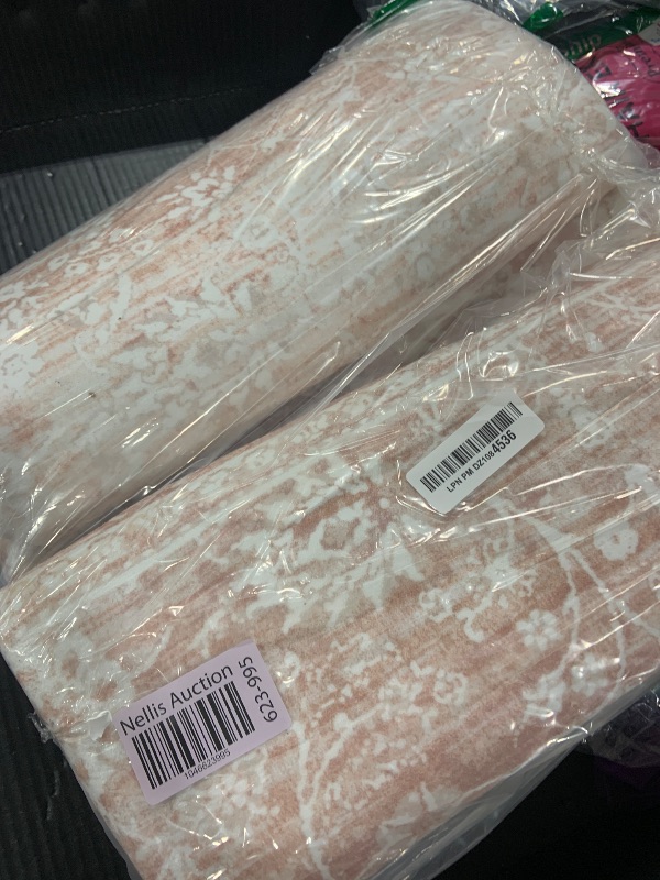 Photo 1 of Nursery Rug for Baby Girl,Neutral Blush Pink Boho Cute Floral Foldable Machine Washable Soft Faux Wool Carpet Area Rugs for Living Room Bedroom Dorm Kids Playroom,5x7