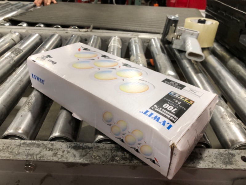 Photo 1 of LVWIT LED Recessed Light 4inch, Can Lighting Color Selectable 2700/3000/4000/5000/6000K 5CCT, 7W(85W Equivalent) Dimmable Downlight with E26 Conversion Kit, Retro Fit Ceiling Light Fixtures, 6 Pack