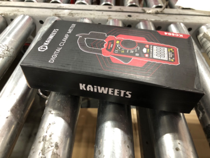 Photo 1 of KAIWEETS Digital Clamp Meter Multimeter with D-Shaped Jaw for AC/DC Current & Voltage, Auto-ranging 4000 Counts Voltage Tester with Flashlight Backlight, Measuring Temperature Continuity Diode NCV
