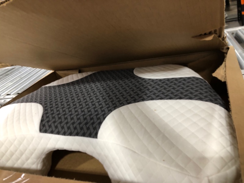 Photo 1 of SAHEYER Side Sleeper Pillow with Arm Hole, Memory Foam Shoulder Pillow for Neck Pain Relief, Multi-Angle Armholes Pillow for Many Sleeping Positions, Ergonomic Support Pillow for Neck (Grey)