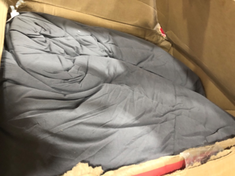 Photo 1 of L LOVSOUL Goose Feather Down Fiber Comforter King Size, 100% Organic Cotton Fabric Duvet Insert,1200TC,750+FP, Hotel Collection, All Season Grey Bedding Comforters with 8 Tabs