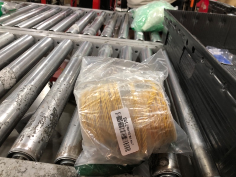 Photo 1 of 36 Total Yards 5mm Twisted Gold Cord for Crafts, Gold Rope Ribbon for Sewing, Upholstery Trim, and Household Decorations, 2 Rolls of 0.2 Inch Reinforced Polyester Cordage, 18 Yards per Roll