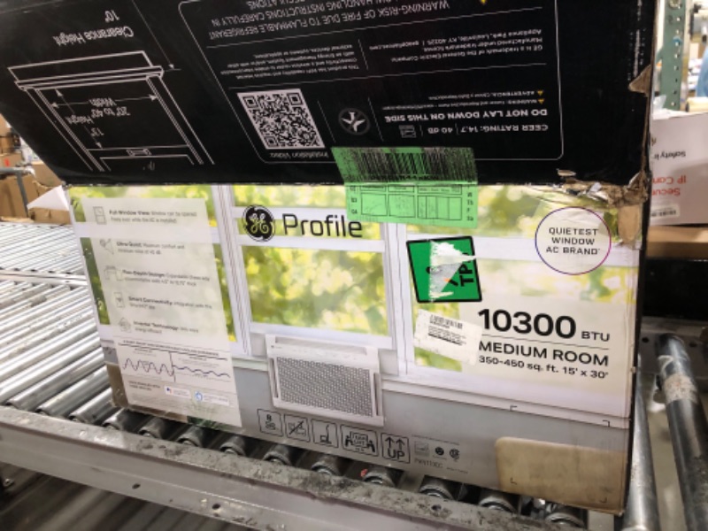 Photo 1 of Profile PHNT10CC Clearview Air Conditioner 10,300, Inverter Technology, Ultra Quiet, Medium Rooms up to 450 Sq. FT, Full Window View with Easy Installation, Energy-Efficient Cooling, 10300 BTU, White