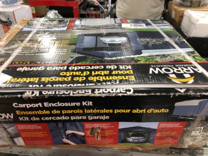 Photo 1 of ARROW, Fabric Enclosure Kit for 12 x 20-ft Arrow Carports (Metal carport not included)