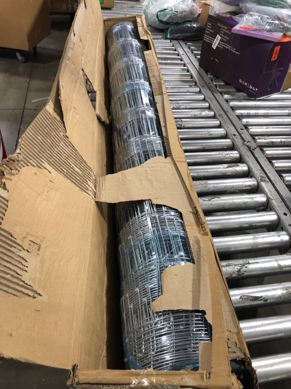 Photo 1 of Livestock Fence, 5ft x 164ft Galvanized Cattle Fence, Farm Fence Deer Fence,Heavy Zinc Coating Wire Fencing,Hog Goat Horsefencing for Farm Fencing hog Wire Fencing Livestock Fencing
