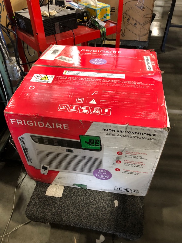 Photo 1 of Frigidaire 12,000 BTU Window Air Conditioner with Remote Control, Cools Up to 550 Sq. Ft., Quiet Operation, Eco Mode, 3 Fan Speeds, Auto Restart, White