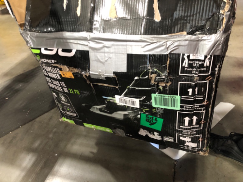 Photo 1 of Greenworks 60V 21” Cordless (Push) Lawn Mower (LED Lights + Aluminum Handles), 5.0Ah Battery and Rapid Charger