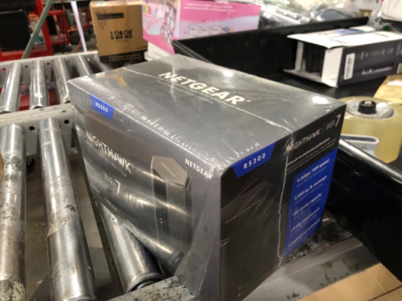 Photo 1 of NETGEAR Nighthawk Tri-Band WiFi 7 Router (RS300) - Security Features, BE9300 Wireless Speed (up to 9.3Gbps) - Covers up to 2,500 sq. ft., 100 Devices - 2.5 Gig Internet Port