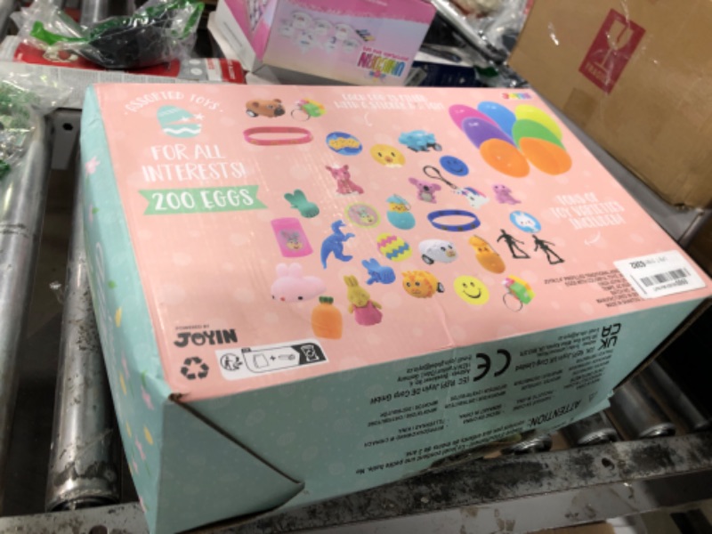 Photo 1 of JOYIN 200 Pcs Prefilled Easter Eggs with Novelty Toys and Stickers, Filling Treats, Easter Eggs Hunt, Basket Stuffers Fillers, Theme Party Favor, Classroom Prize