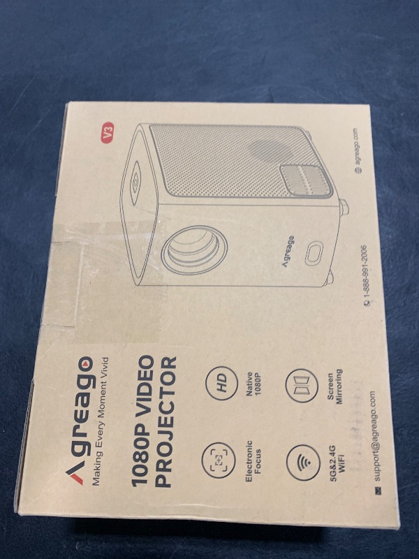 Photo 1 of [Electric Focus]Projector with WiFi and Bluetooth, Native 1080P 15,000 Lumens 4K Supported, Agreago Outdoor Movie Projector for Home Theater UP to 300", for iOS/Android/Laptop/TV Stick/HDMI/USB