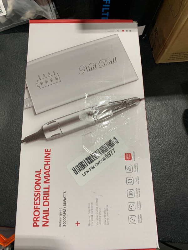 Photo 1 of 30000RPM Portable Nail Drill Machine, AZ GOGO Professional Rechargeable Electric Efile Nail Drill for Acrylic Nails, Manicure/Pedicure, Polishing, Cuticle - Salon or Home Use?Pink?