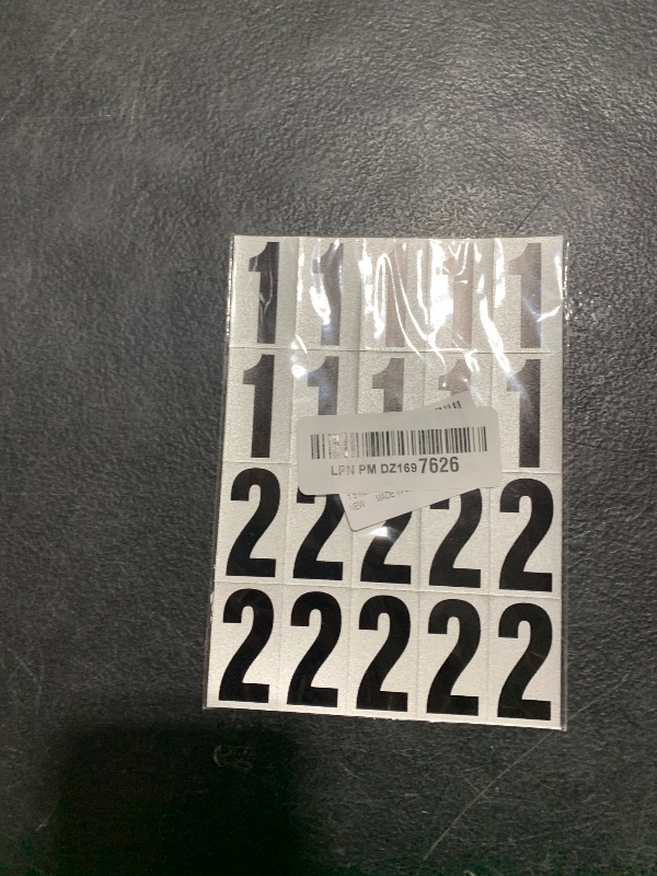 Photo 1 of 1.5 inch Self Adhesive Numbers for Mailbox, House Numbers, Reflective Mailbox Number, Trash Cans Number, for Outside, 60 PCS (Black/White)