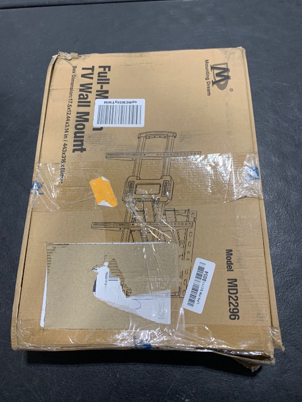 Photo 1 of Mounting Dream TV Wall Mount, UL Listed Full Motion Mount Bracket for 42-84 Inch Flat Screen TVs, Swivel Articulating Dual Arms, Max VESA 600x400mm, 100 LBS Loading, Fits 16 Inches Wood Studs, MD2296