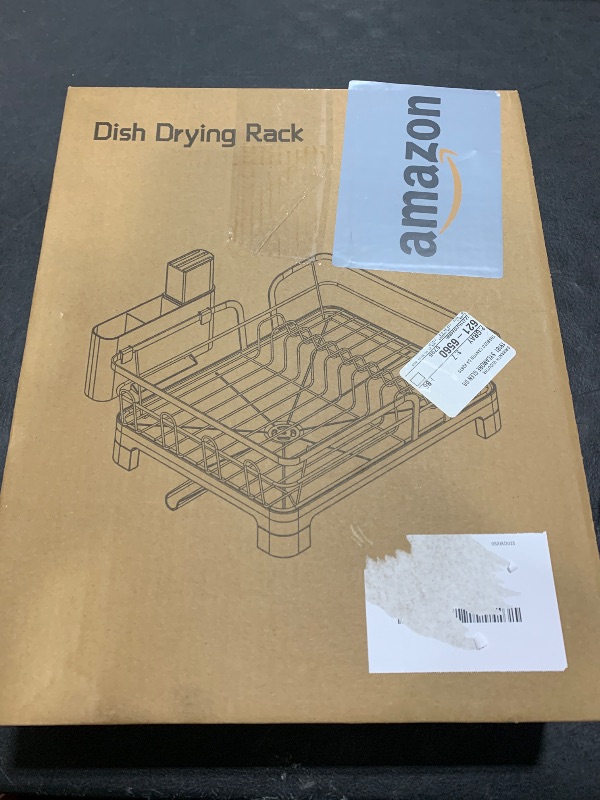 Photo 1 of Urackify Dish Drying Rack for Kitchen Counter, Multifunctional Dish Drainer Rack, Kitchen Dish Rack Black, Sink Kitchen Dishes Strainer, Plate Rack with Drain Board, Cup Holder, and Cutlery Holder
