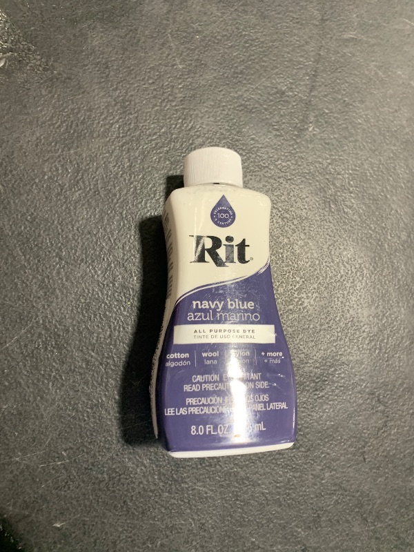 Photo 1 of Rit Dye Liquid – Wide Selection of Colors – 8 Oz. (Navy Blue)