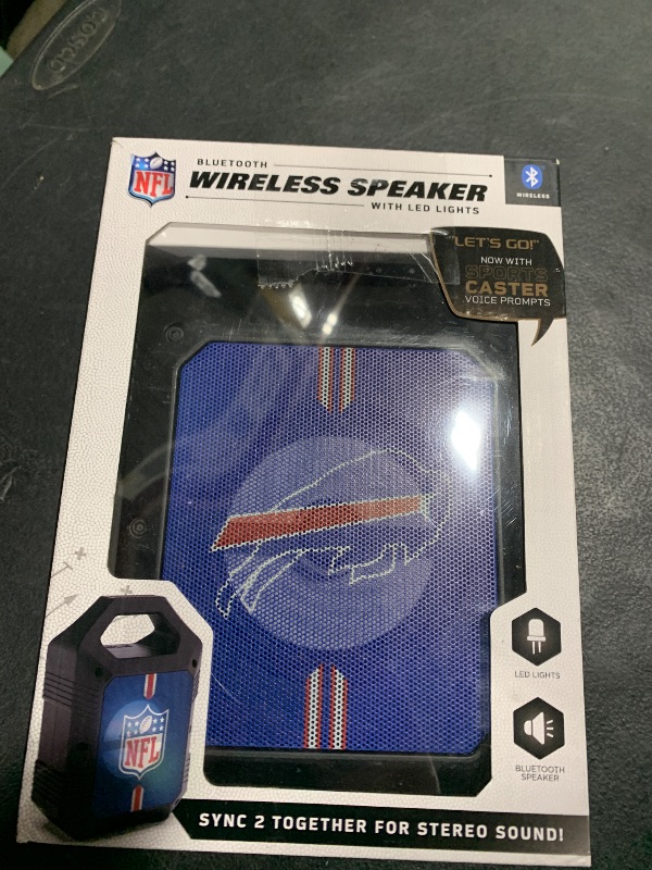 Photo 1 of SOAR NFL ShockBox XL LED Wireless Bluetooth Speaker, Buffalo Bills