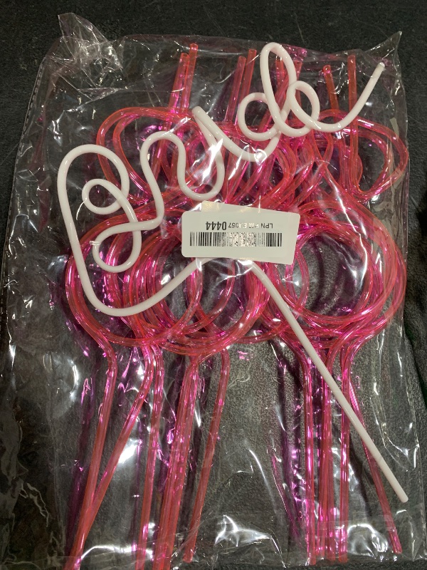 Photo 1 of Bachelorette Party Decorations Straws Set 12 Pcs, Vulgbunee Bride Party Supplies,11 Diamond Ring (Pink) and 1 Bride Straw (White)